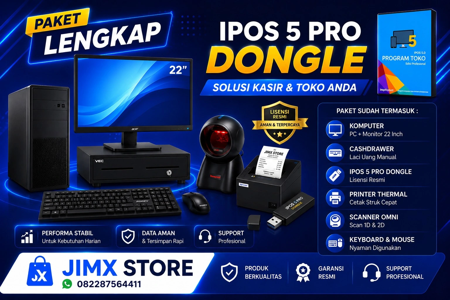 Paket Lengkap IPOS 5 Pro Dongle